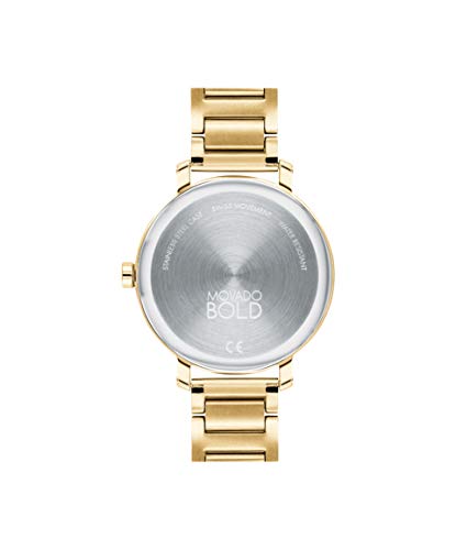 Movado Bold Evolution Women s Swiss Qtz Stainless Steel and Bracelet Casual Watch, Color: Yellow Gold (Model: 3600705)