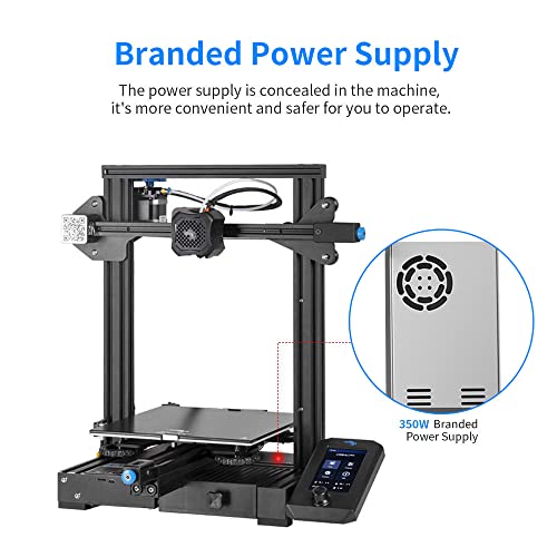 Official Creality Ender 3 V2 Upgraded 3D Printer with Silent Motherboard Branded Power Supply Carborundum Glass Platform Resume Printing Function, DIY FDM 3D Printers Build Size 8.66x8.66x9.84 inch