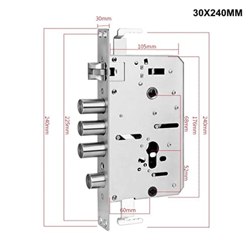 Fingerprint Smart Home Security Automation Unlock with Control Visual Password Electronic Door Lock (Color : Gray, Size : 30X388MM)