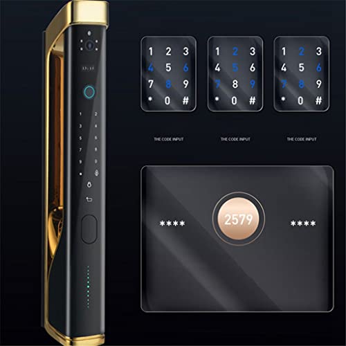 Fingerprint Smart Home Security Automation Unlock with Control Visual Password Electronic Door Lock (Color : Gray, Size : 30X388MM)