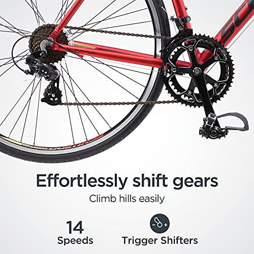 Schwinn Volare Mens and Womens Hybrid Road Bike, 28-Inch Wheels, Lightweight Aluminum Frame, Multiple Colors