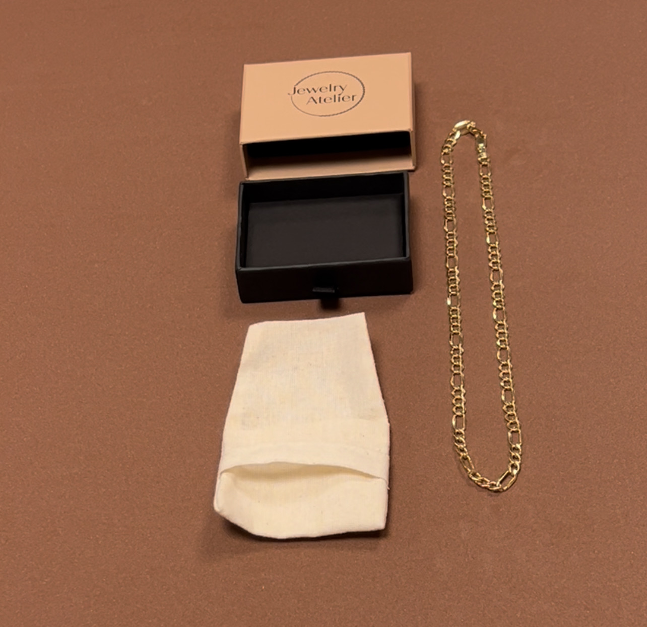 Jewelry Atelier Gold Chain Necklace Collection - 14K Solid Yellow Gold Filled Figaro Chain Necklaces for Women and Men with Different Sizes (2.8mm, 3.7mm, 4.7mm, 5.6mm)