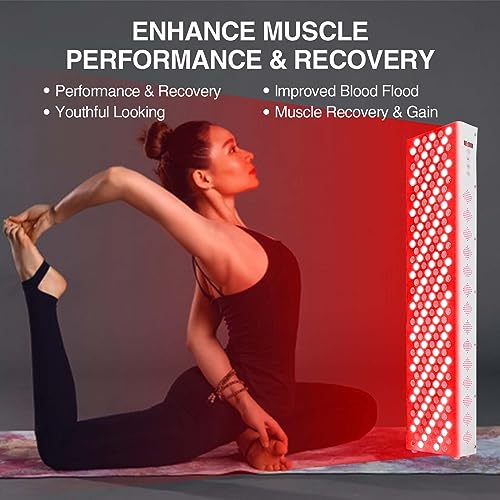 Onerbl Infrared Light Therapy Facial Beauty Equipment, 660nm 850nm High Power Red Light Recovery, 200 LED Dual Chip Light Beads Treatment, Improve Skin Problems, Female Beauty Flats,310w