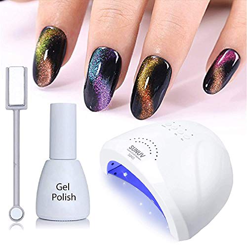 UV LED Nail Lamp, SUNUV Gel Nail Light for Nail Polish 48W UV Dryer with 3 Timers SUNone